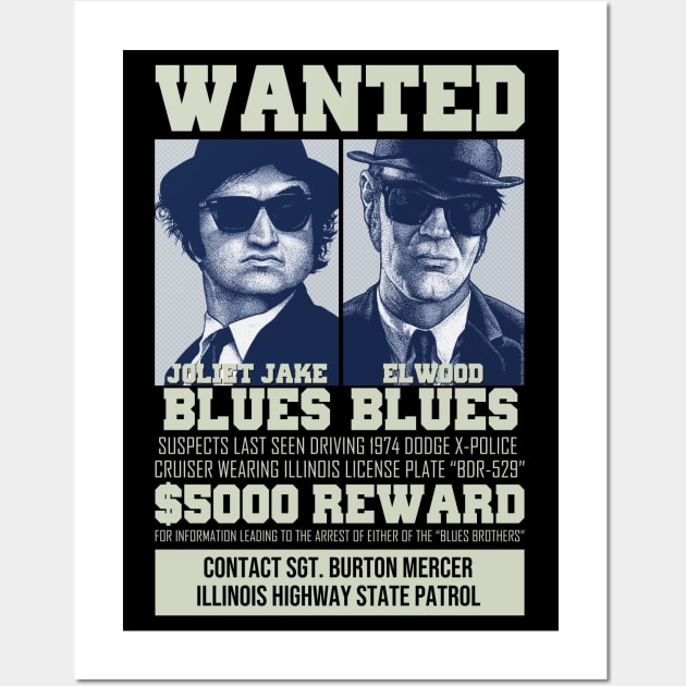 Wanted - The Blues Brothers Wall Art by PeligroGraphics